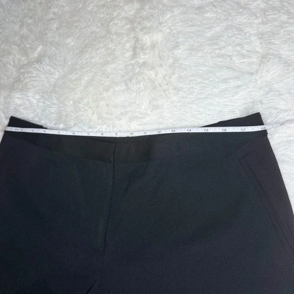 ST JOHN SPORT Black Wide Leg Dress Pants Women Size 16 Button Detail on Waist. - Picture 7 of 10